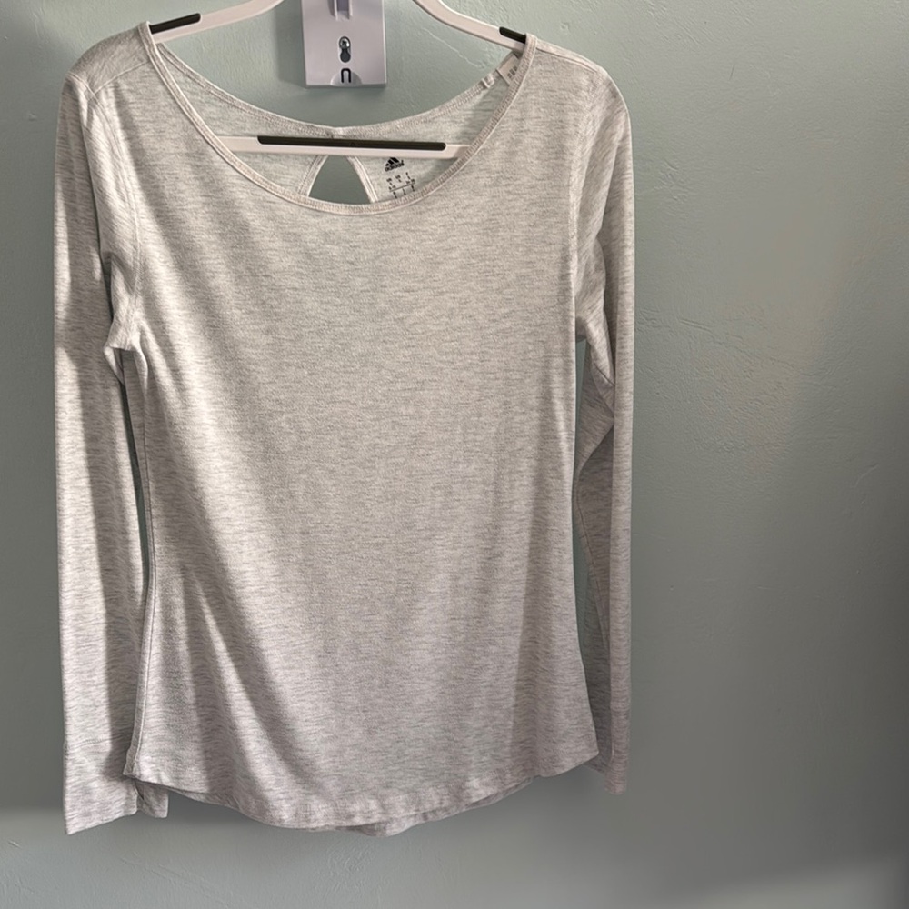 Women's Adidas Gray Long Sleeve Top